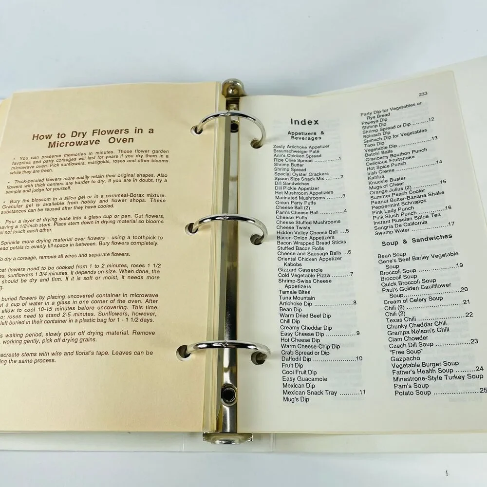 Holy Ghost Cookbook Omaha Ralston NE 1988 Vintage Loose-Leaf Ring Binder